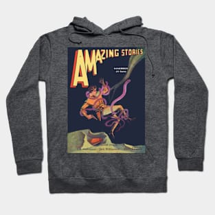 Space Adventurer vs Tentacle Monster Comic Cover Hoodie